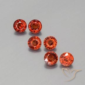 2.19ctw Naturale Rosso fuoco Granato spessartite, Rotondo, VS