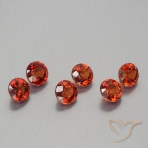 Gemme di Granato spessartite Rosso fuoco naturale da 2.19 ct, Rotondo, VS