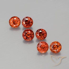 2.69ctw Naturale Rosso intenso Granato spessartite, Rotondo, VS