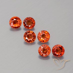 2.31ctw Naturale Rosso fuoco Granato spessartite, Rotondo, VS