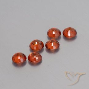 Gemme di Granato spessartite Rosso fuoco naturale da 2.31 ct, Rotondo, VS