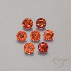 2.51ctw Naturale Rosso intenso Granato spessartite, Rotondo, VS