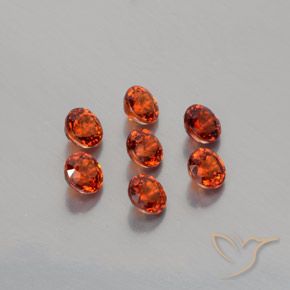 Gemme di Granato spessartite Rosso intenso naturale da 2.51 ct, Rotondo, VS
