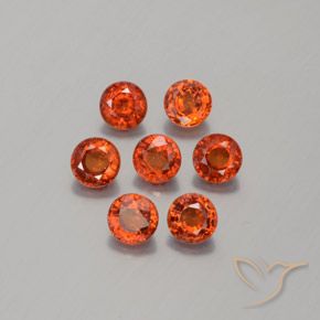 2.88ctw Naturale Rosso medio Granato spessartite, Rotondo, VS