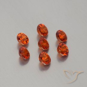 Gemme di Granato spessartite Rosso medio naturale da 2.88 ct, Rotondo, VS