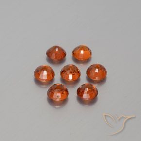 Gemme di Granato spessartite Rosso medio naturale da 2.88 ct, Rotondo, VS