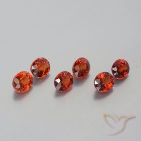 Gemme di Granato spessartite Rosso medio naturale da 2.90 ct, Ovale, VVS-VS