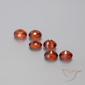Gemme di Granato spessartite Rosso medio naturale da 2.90 ct, Ovale, VVS-VS