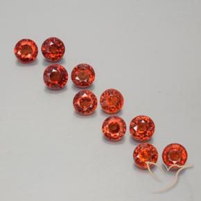 3.51ctw Naturale Rosso intenso Granato spessartite, Rotondo, VS