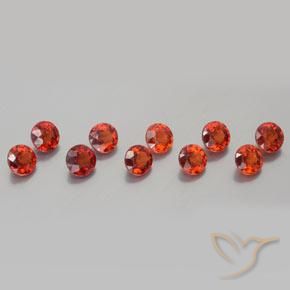 Gemme di Granato spessartite Rosso intenso naturale da 3.51 ct, Rotondo, VS