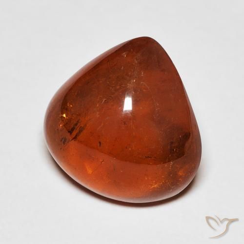 Granato spessartite Arancione rossastra naturale da 8.27 ct, Forma a pera, Trasparente