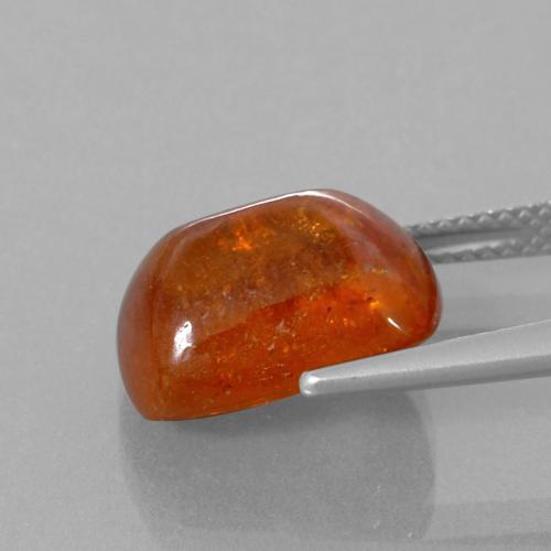 Granato spessartite Arancione Ambra naturale da 11.19 ct, Taglio a cuscino, Trasparente