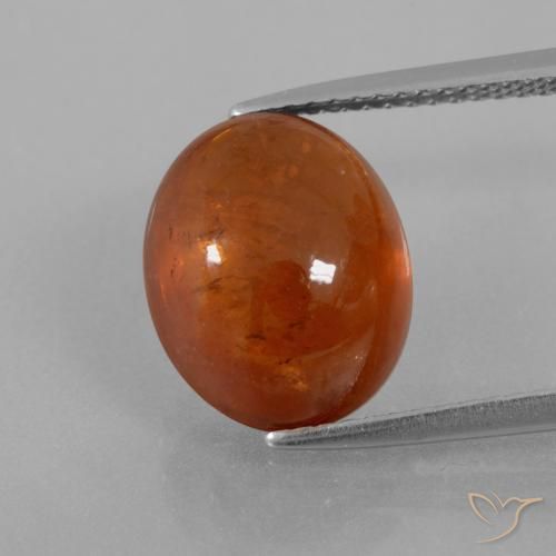 9.50ct Naturale Arancio caldo Granato spessartite, Ovale, Trasparente