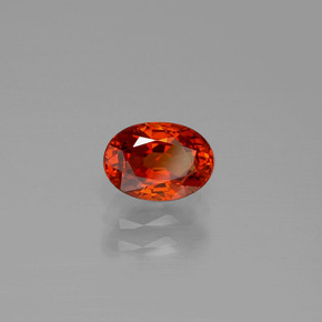 Granato spessartite naturale rosso aranciato da 1,17 ct, taglio ovale, VS