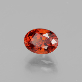 Granato spessartite Arancio rosso naturale da 1.58 ct, Taglio ovale, VS