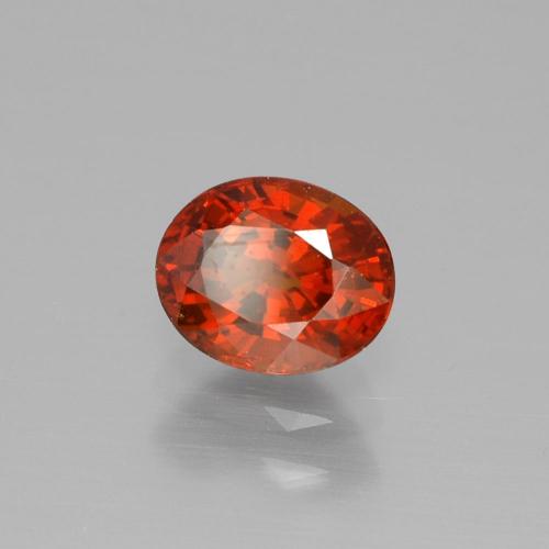 Granato spessartite naturale rosso da 1,22 ct, taglio ovale, VVS-VS