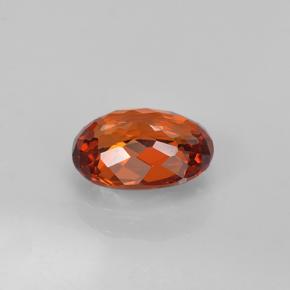 Granato spessartite Rosso medio naturale da 1.41 ct, Taglio ovale, VVS-VS