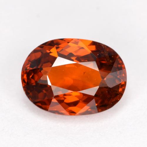 Granato spessartite naturale rosso da 1,59 ct, taglio ovale, VS