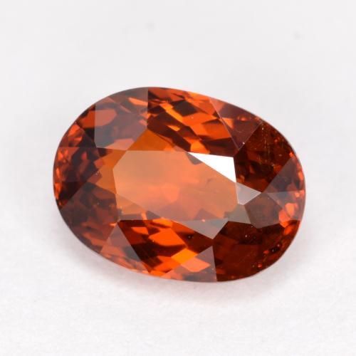 Granato spessartite naturale rosso da 1,59 ct, taglio ovale, VS