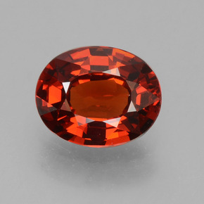 Granato spessartite naturale rosso da 1,15 ct, taglio ovale, VS
