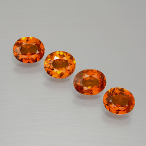 Gemme di Granato spessartite Arancione Ambra naturale da 2.33 ct, Taglio ovale, VS-SI