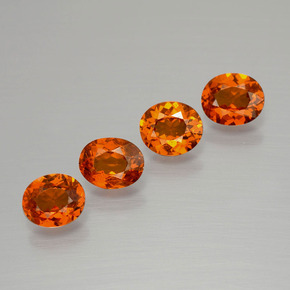 Gemme di Granato spessartite Arancione Ambra naturale da 2.33 ct, Taglio ovale, VS-SI