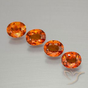 Gemme di Granato spessartite Arancia Fuoco naturale da 2.00 ct, Ovale, VS