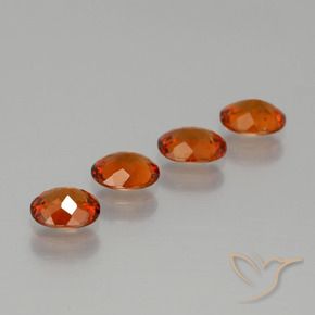 Gemme di Granato spessartite Arancia Fuoco naturale da 2.00 ct, Ovale, VS