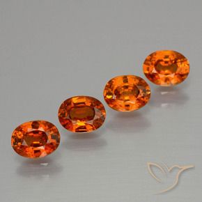 Gemme di Granato spessartite Arancione Ambra naturale da 2.30 ct, Ovale, VS