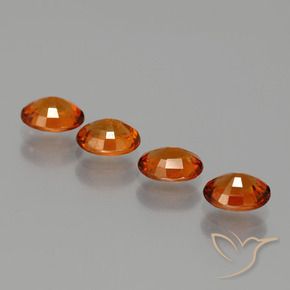 Gemme di Granato spessartite Arancione Ambra naturale da 2.30 ct, Ovale, VS