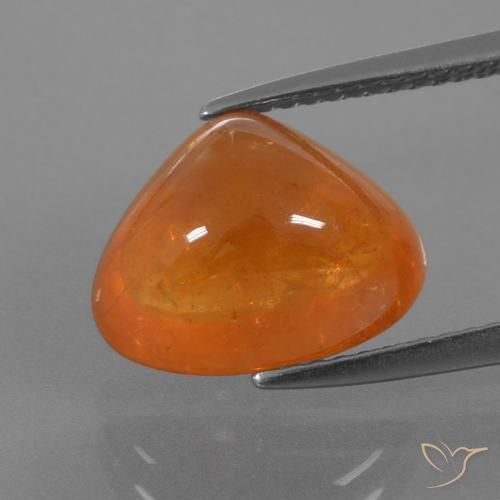 Granato spessartite naturale arancione da 7,49 ct, taglio a pera, trasparente