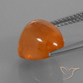 Granato spessartite naturale arancione da 7,49 ct, taglio a pera, trasparente