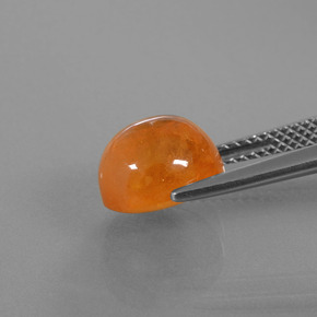 Granato spessartite naturale arancione da 6,08 ct, taglio ovale, trasparente