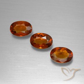 Gemme di Granato spessartite Arancione scuro naturale da 1.68 ct, Ovale, VS