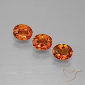 Gemme di Granato spessartite Arancio Medio naturale da 1.64 ct, Ovale, VS