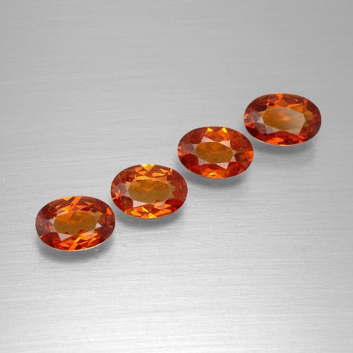 Gemme di Granato spessartite Arancione rossastra naturale da 2.28 ct, Taglio ovale, VS