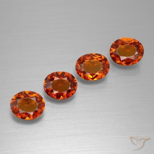 Granato spessartite naturale arancione da 2,95 ct, taglio ovale, VVS-VS