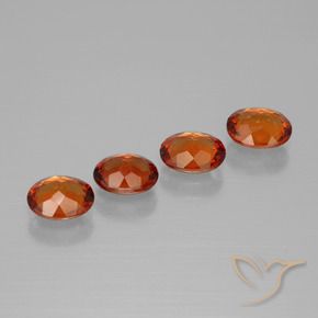 Granato spessartite naturale arancione da 2,95 ct, taglio ovale, VVS-VS