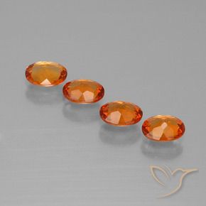 Gemme di Granato spessartite Arancio Medio naturale da 1.65 ct, Ovale, VS