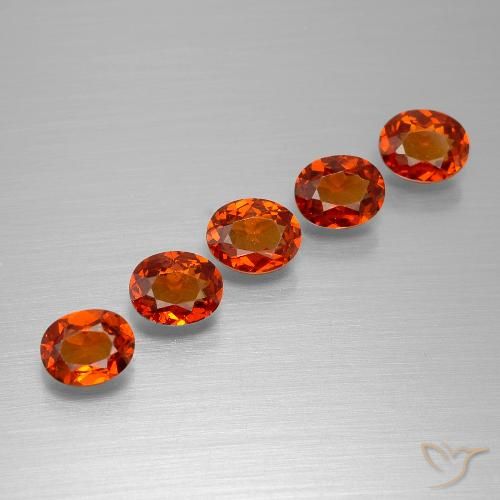 2.38ctw Naturale Rosso intenso Granato spessartite, Ovale, VS