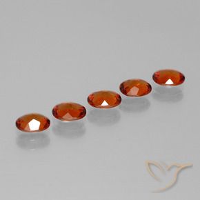 Gemme di Granato spessartite Rosso intenso naturale da 2.38 ct, Ovale, VS