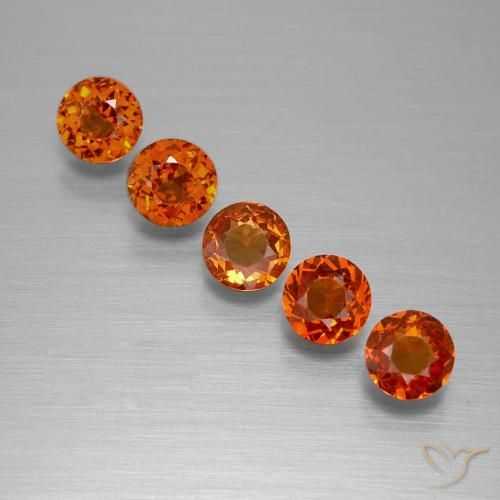 1.71ctw Naturale Rosso medio Granato spessartite, Rotondo, VS