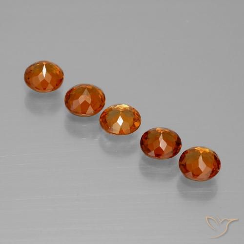 Gemme di Granato spessartite Rosso medio naturale da 1.71 ct, Rotondo, VS