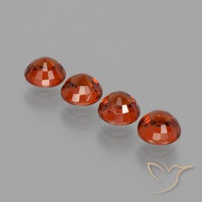 Gemme di Granato spessartite Arancione scuro naturale da 2.40 ct, Rotondo, VVS-VS