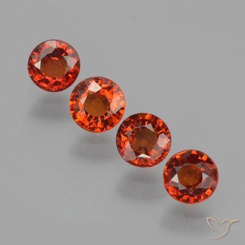 1.96ctw Naturale Rosso intenso Granato spessartite, Rotondo, VVS-VS