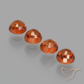 Gemme di Granato spessartite Rosso medio naturale da 1.97 ct, Rotondo, VS