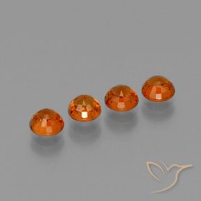 Gemme di Granato spessartite Arancione Ambra naturale da 2.35 ct, Rotondo, VS