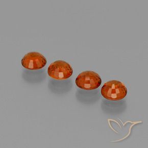 Gemme di Granato spessartite Arancia Fuoco naturale da 2.23 ct, Rotondo, VVS-VS