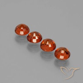 Gemme di Granato spessartite Rosso Scuro Medio naturale da 2.84 ct, Rotondo, VS