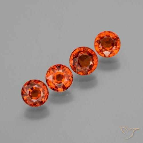 Gemme di Granato spessartite Arancione Ambra naturale da 2.78 ct, Rotondo, VS